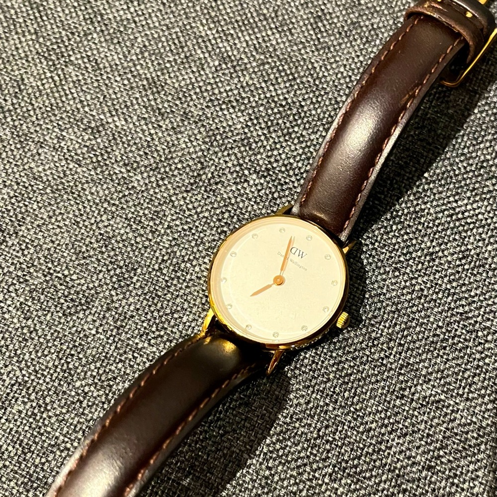 Daniel Wellington small rose gold diamond watch